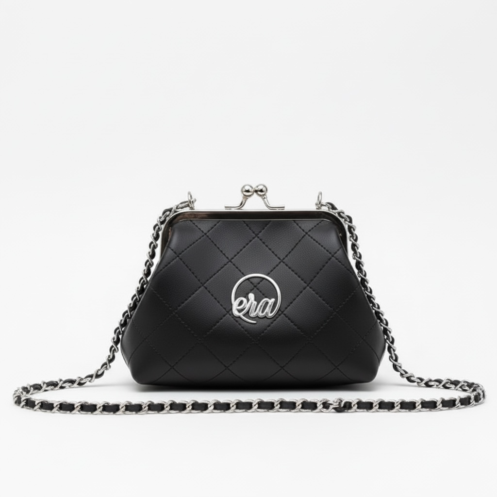 ERA Mini Kisslock Chain Bag – Black – ERABYDJZINHLE