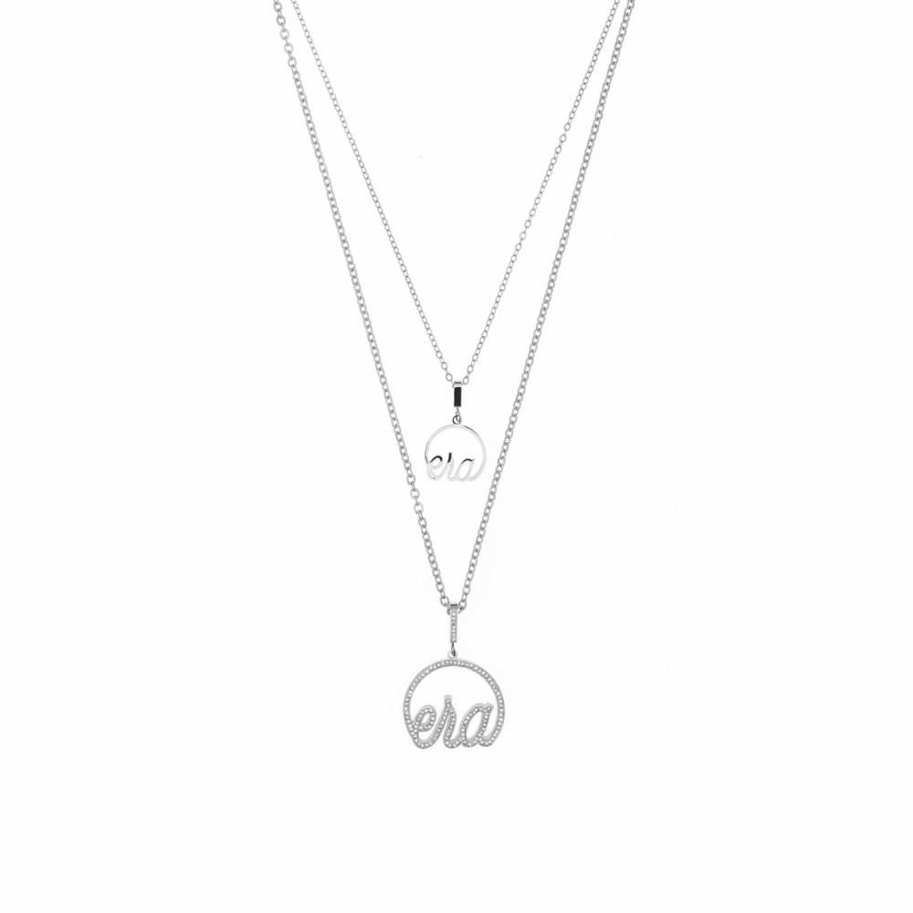 Silver Precious Logo Necklace – ERABYDJZINHLE