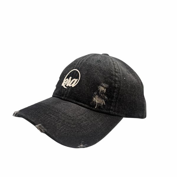 Era Distressed Black Denim Cap