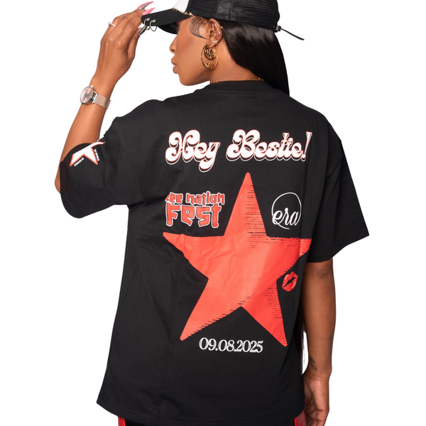 Bestie Star Power Tee – Zee Nation Fest Edition (BLACK)