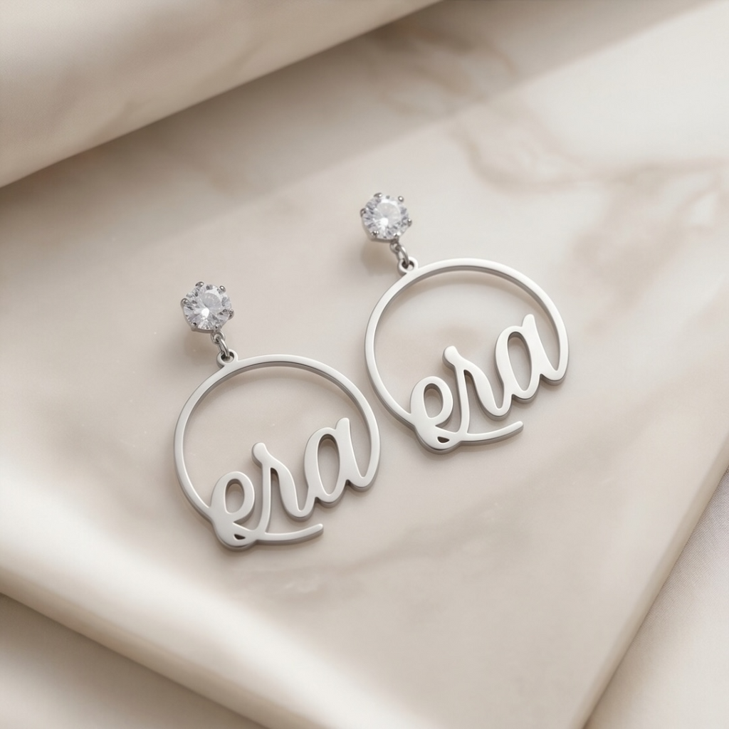Silver Era Halo Mini Drop Hoops ✨ – ERABYDJZINHLE