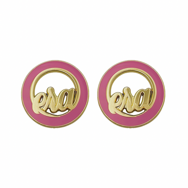 Gold & Pink Diva Earrings