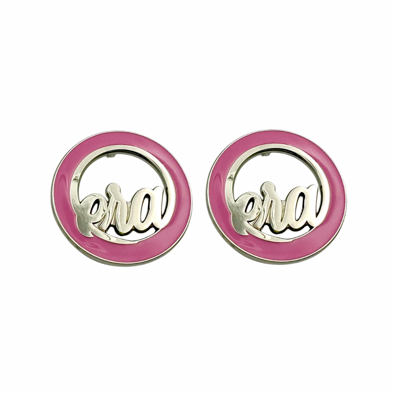 Silver & Pink Diva Earrings