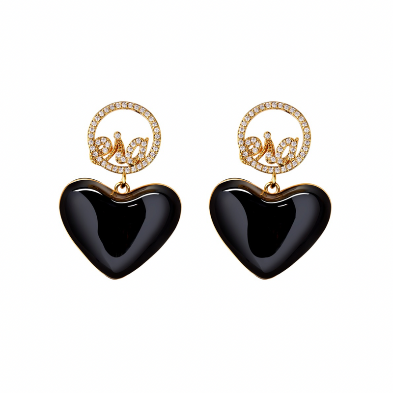 Black Era Adore Gold Earrings