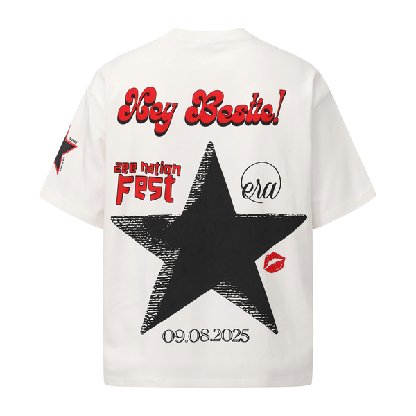 Bestie Star Power Tee – Zee Nation Fest Edition (WHITE)