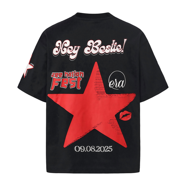 Bestie Star Power Tee – Zee Nation Fest Edition (BLACK)