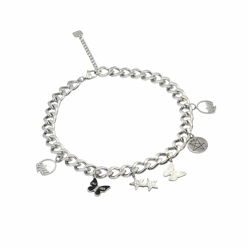 Silver Era Charm Choker