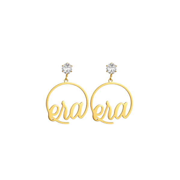 Gold Era Halo Mini Drop Hoops ✨