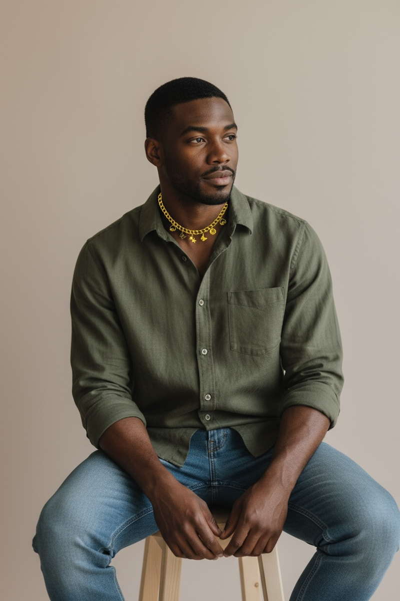 Gold Era Charm Bracelet & Necklace Set