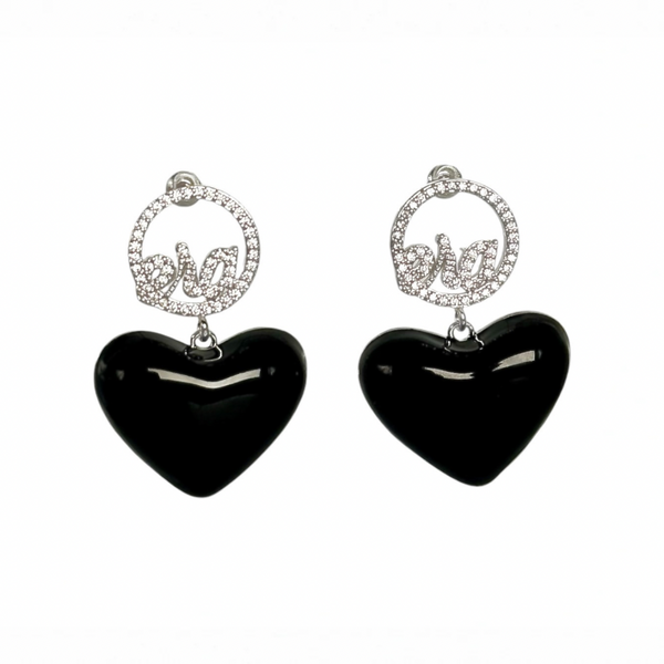 Black Era Adore Silver Earrings