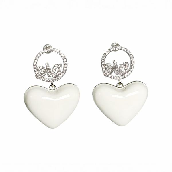 White Era Adore Silver Earrings