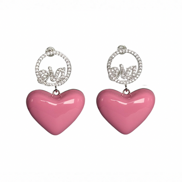 Pink Era Adore Silver Earrings