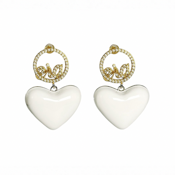 White Era Adore Gold Earrings