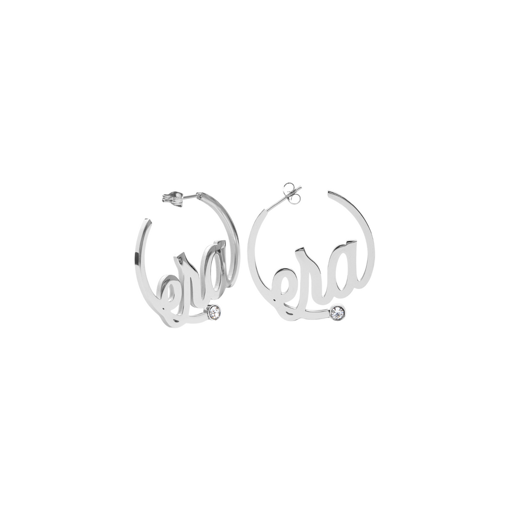 Silver Era Logo Mini Hoops – ERABYDJZINHLE